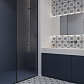Фьюжен Уайт Керамогранит бело-синий 19,6х19,6 матовый карвинг_2